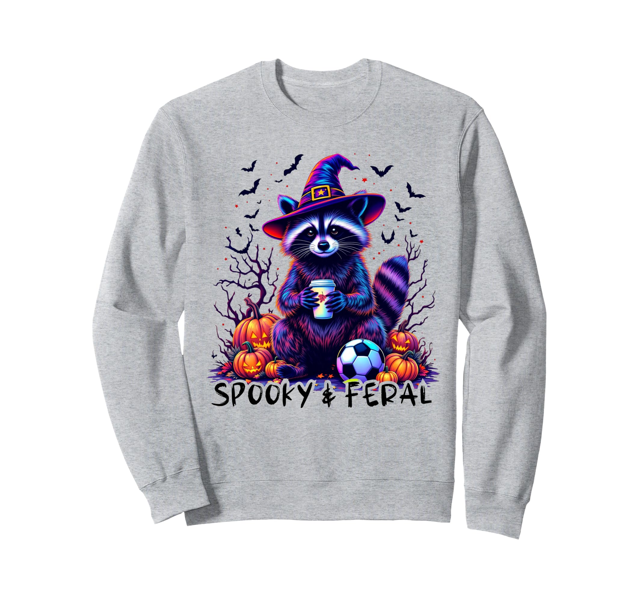 Spooky And Feral Halloween Feral Sweatshirt - Trendy Graphic Men Women