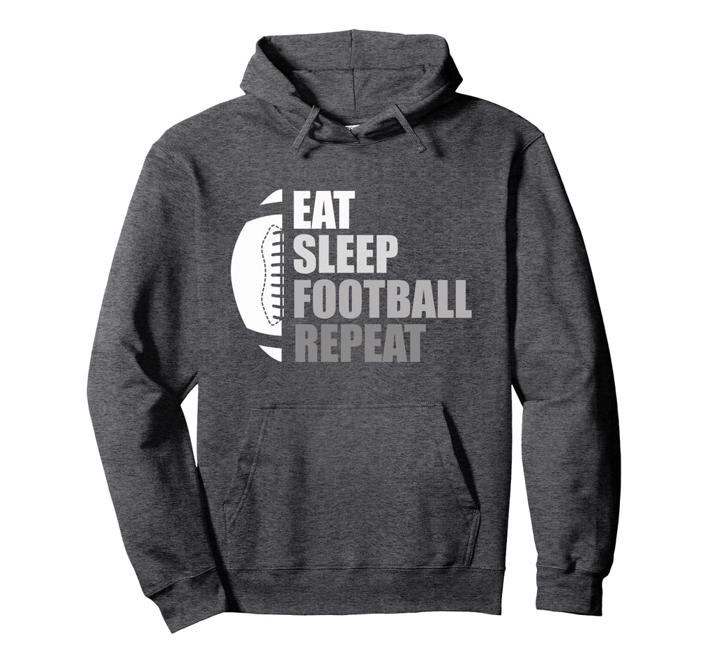 Eat Sleep Football Repeat Funny Football Hoodie - Trendy Graphic Men Women