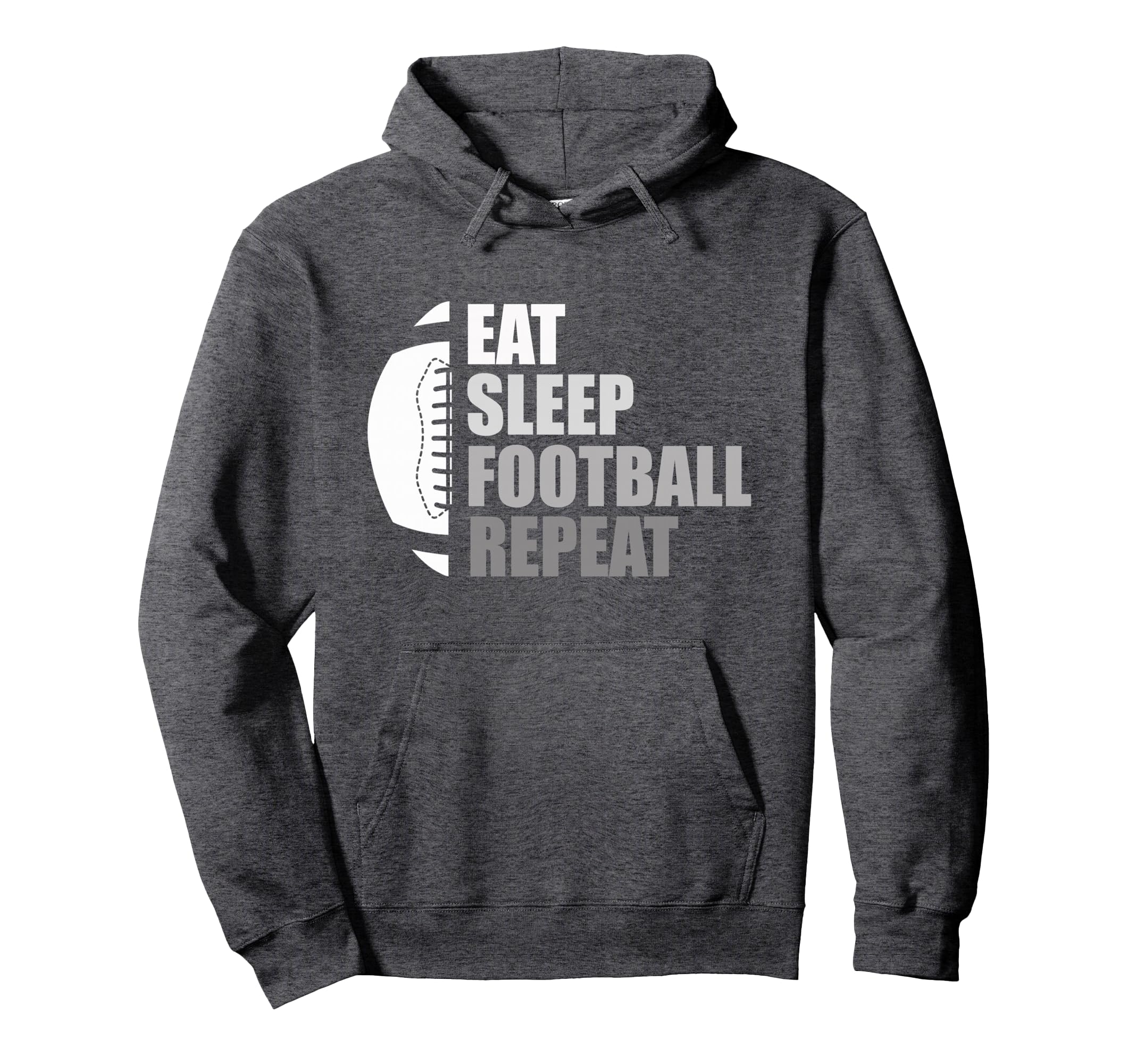 Eat Sleep Football Repeat Funny Football Hoodie - Trendy Graphic Men Women