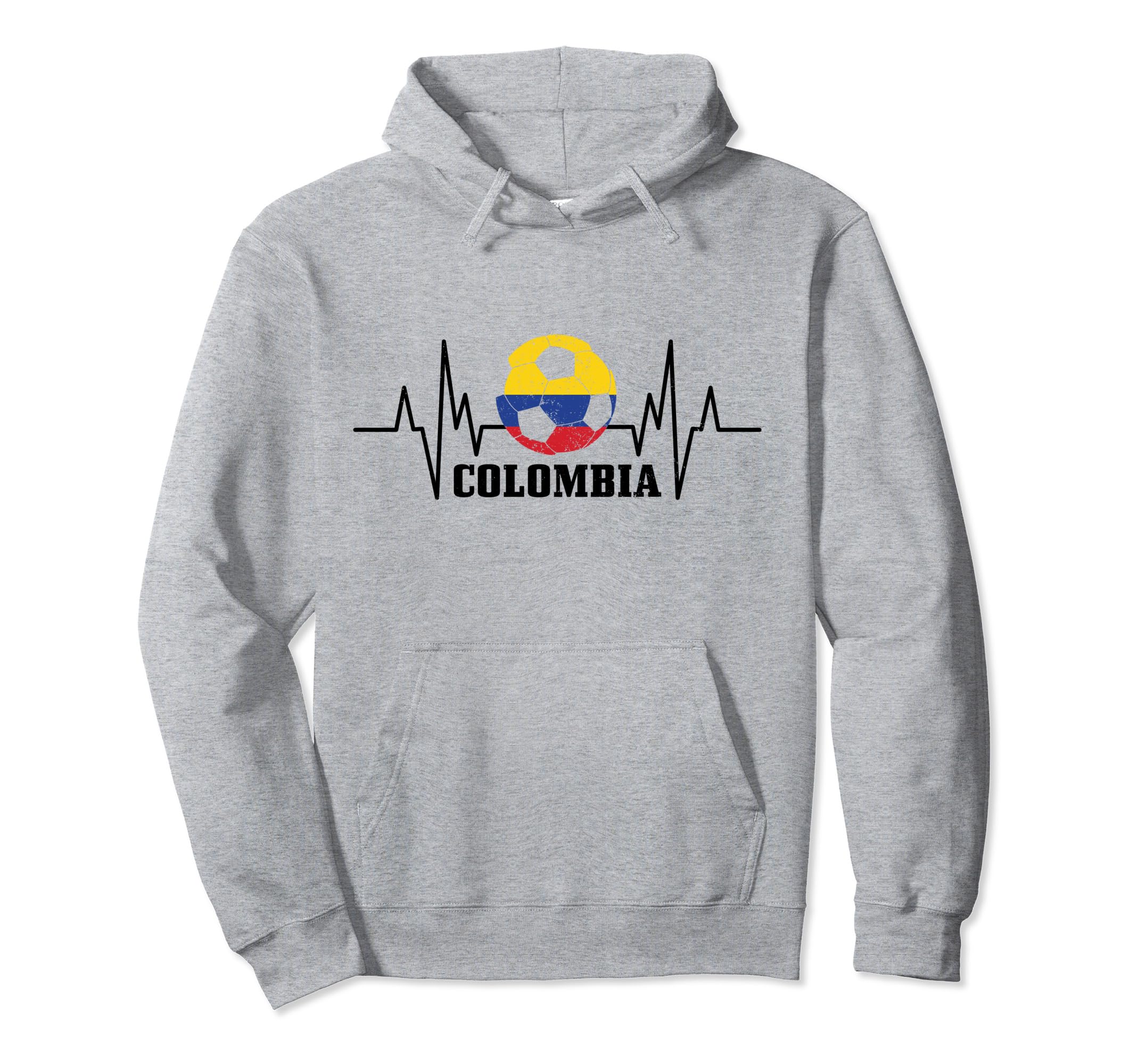 Colombia Heartbeat Colombian Flag Fan Pride Hoodie - Trendy Graphic Unisex