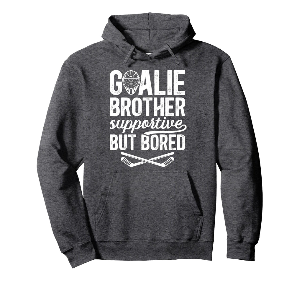 Hockey Goalie Brother Supportive Hockey Hoodie - Custom Art Print Unisex