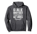 Hockey Goalie Brother Supportive Hockey Hoodie - Custom Art Print Unisex