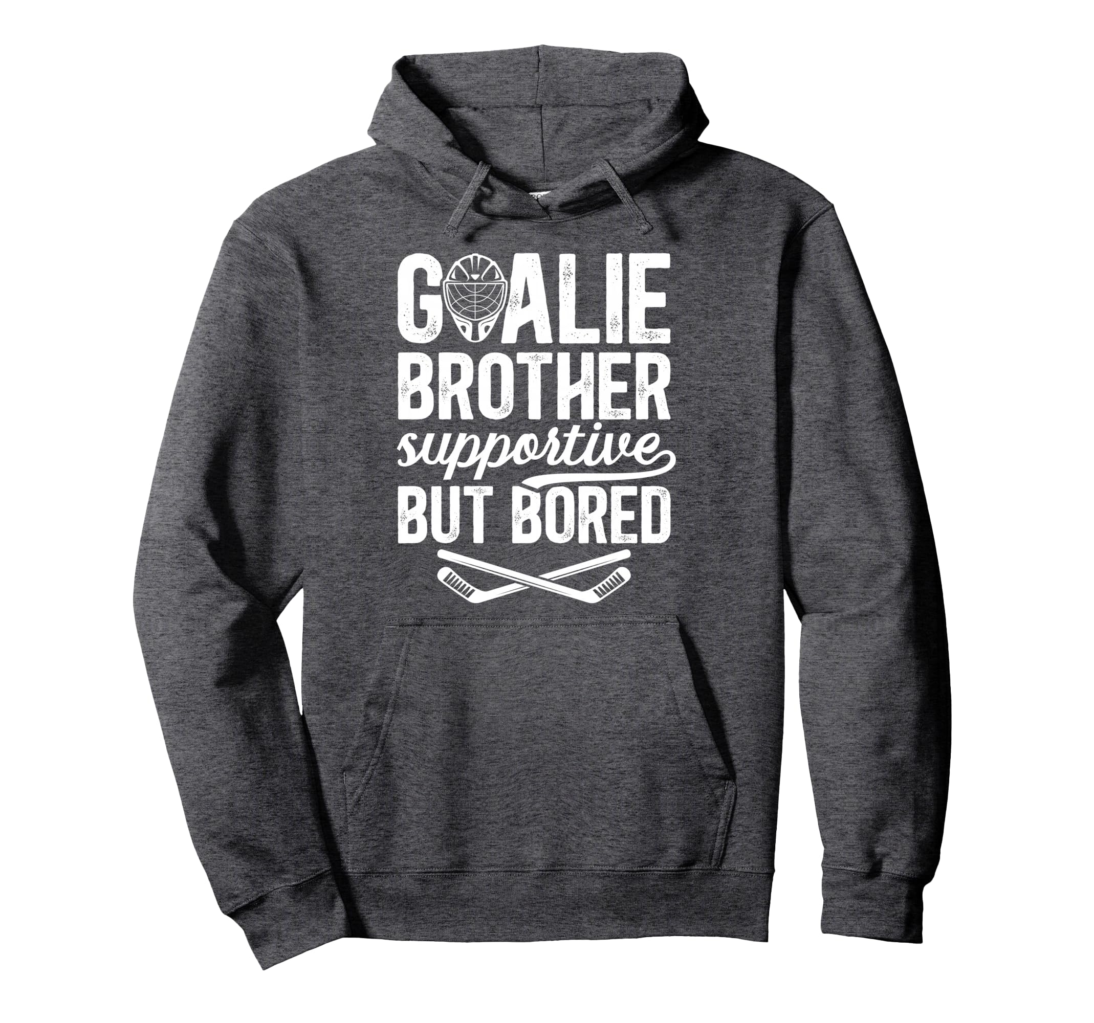 Hockey Goalie Brother Supportive Hockey Hoodie - Custom Art Print Unisex