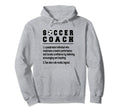 Soccer Coach Definition Soccer Coaching Hoodie - Minimalist Print Unisex