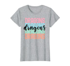 Dragons Team Mascot School Spirit T-Shirt - Minimalist Print Men Women