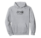Its Lifestyle Peace Love Soccer Football Hoodie - Novelty Apparel Men Women