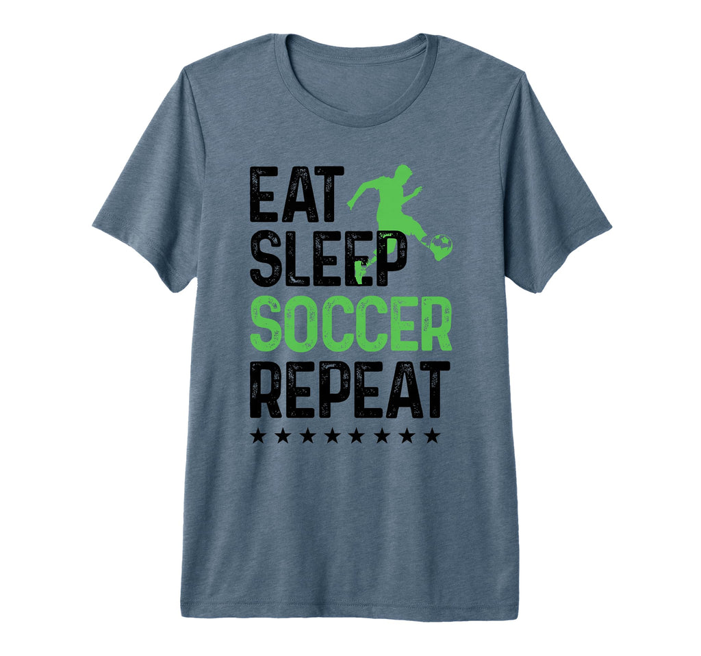 Eat Sleep Soccer Repeat Soccer T-Shirt - Streetwear Style for Adults