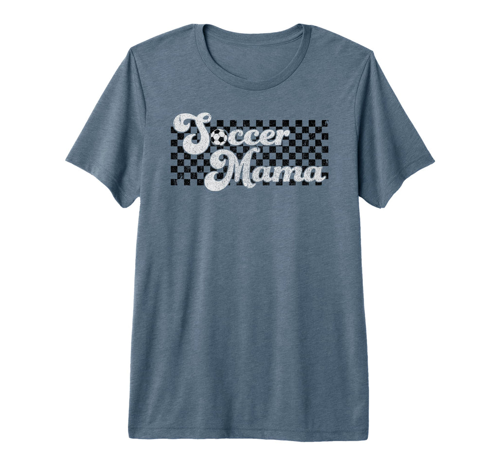 Soccer Mama Soccer Mom Checkered Mothers T-Shirt - Trendy Graphic Unisex