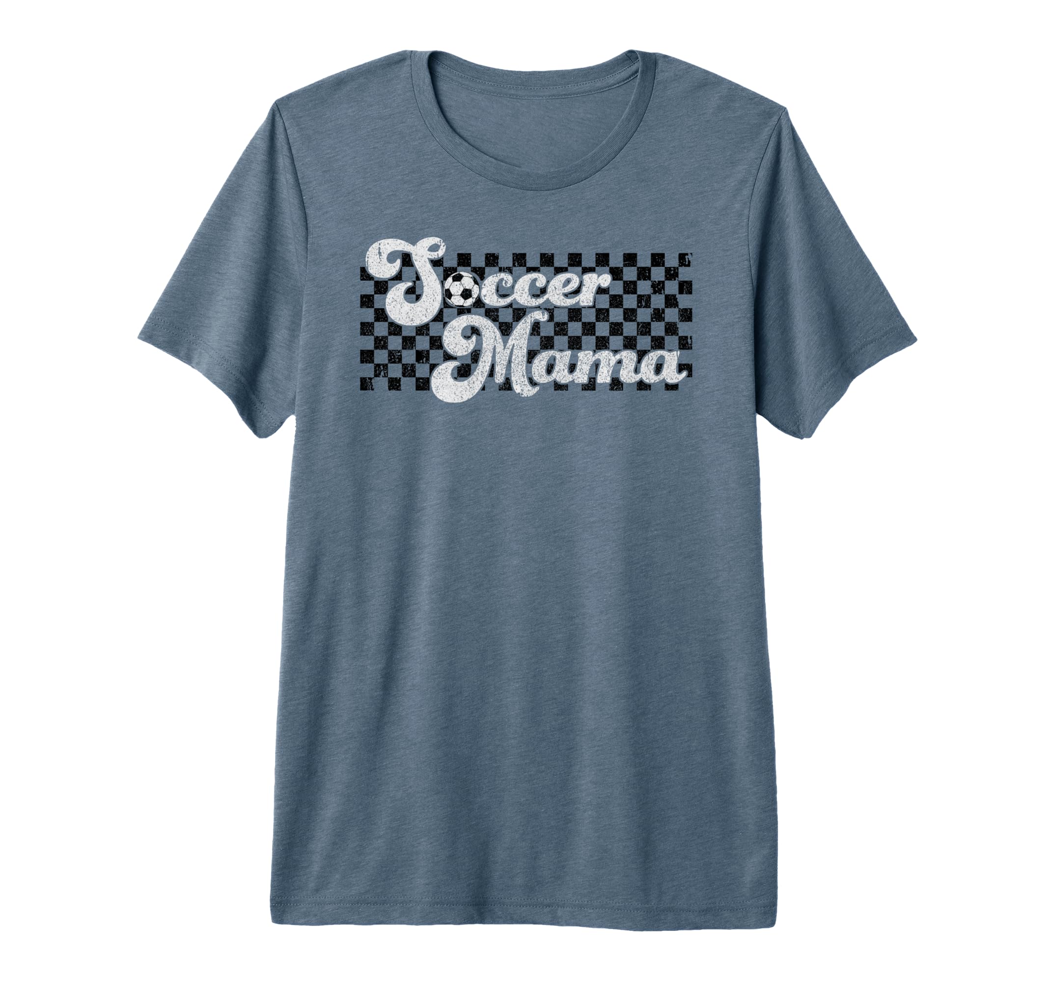 Soccer Mama Soccer Mom Checkered Mothers T-Shirt - Trendy Graphic Unisex
