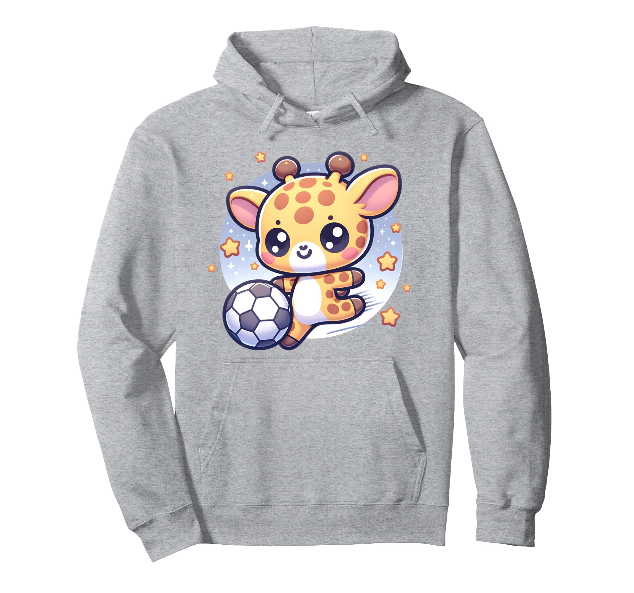 Giraffe Soccer Player Kicking Soccer Hoodie - Unique Graphic for Adults