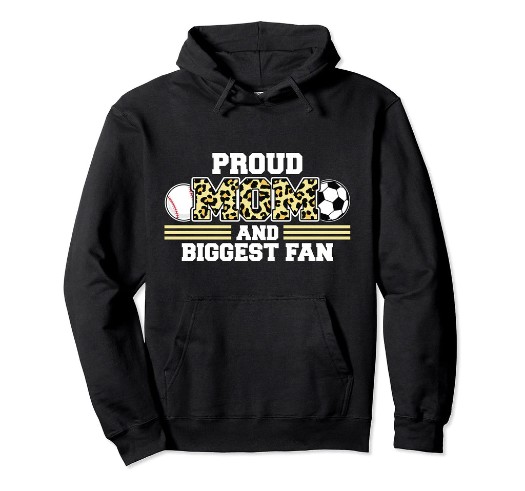 Proud Mom And Biggest Fan Soccer Hoodie - Fun Novelty Design Unisex