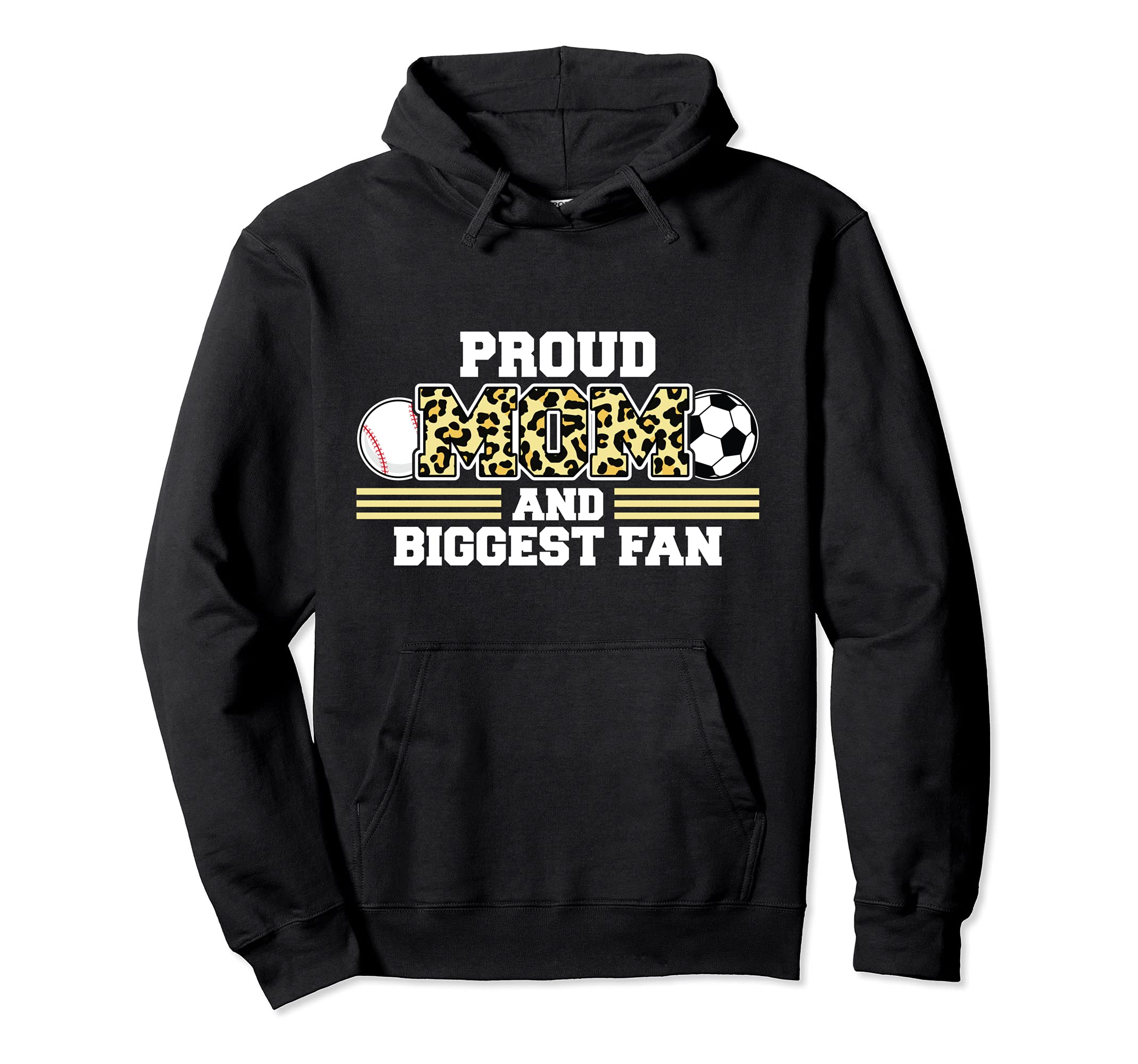 Proud Mom And Biggest Fan Soccer Hoodie - Fun Novelty Design Unisex