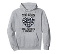 100 Days School Soccer Heart Love Hoodie - Custom Art Print Men Women