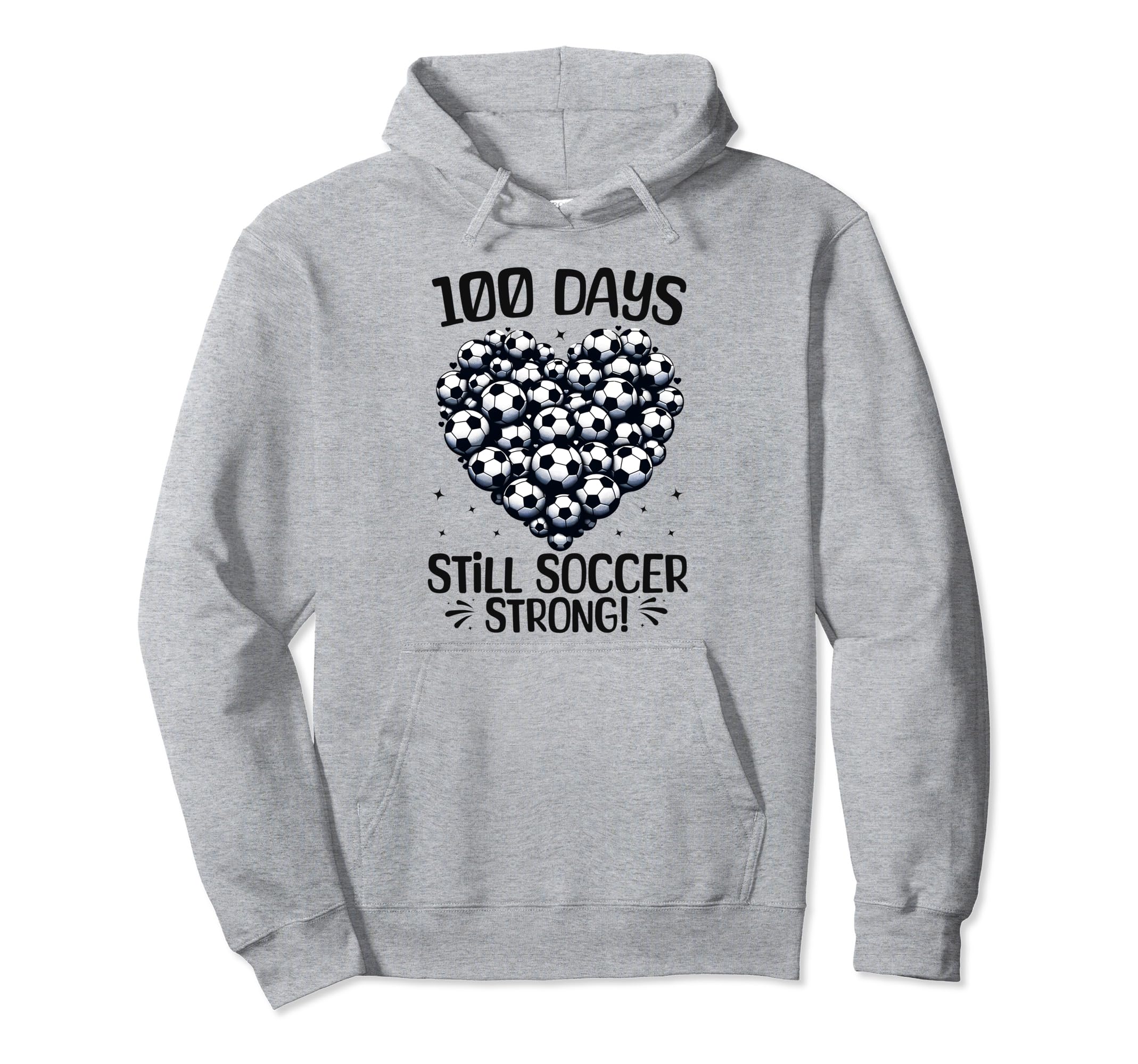 100 Days School Soccer Heart Love Hoodie - Custom Art Print Men Women