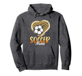 Leopard Heart Soccer Nana Grandma Hoodie - Fun Novelty Design for Adults
