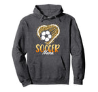 Leopard Heart Soccer Nana Grandma Hoodie - Fun Novelty Design for Adults