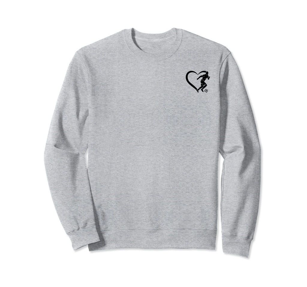 Soccer Player Heart Soccer Ball Heart Sweatshirt - Graphic Print Unisex