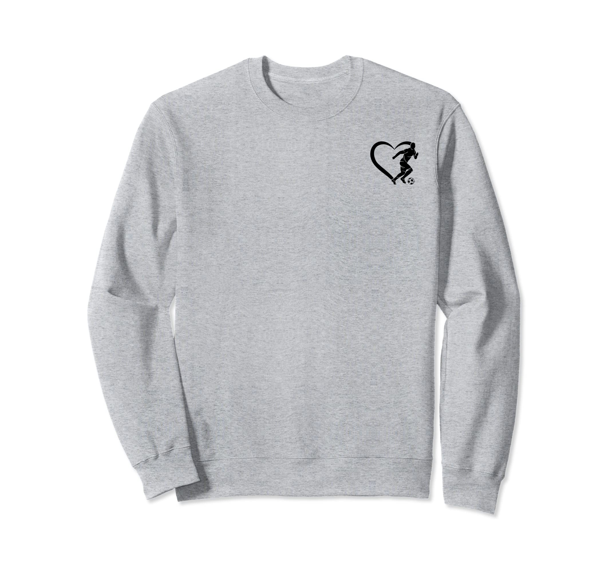 Soccer Player Heart Soccer Ball Heart Sweatshirt - Graphic Print Unisex