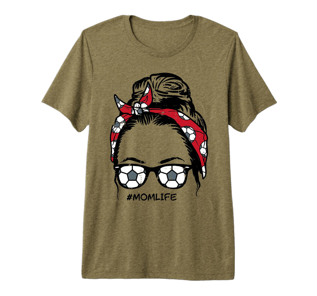 Soccer Bandana Sunglasses Mom Life T-Shirt - Novelty Apparel Men Women