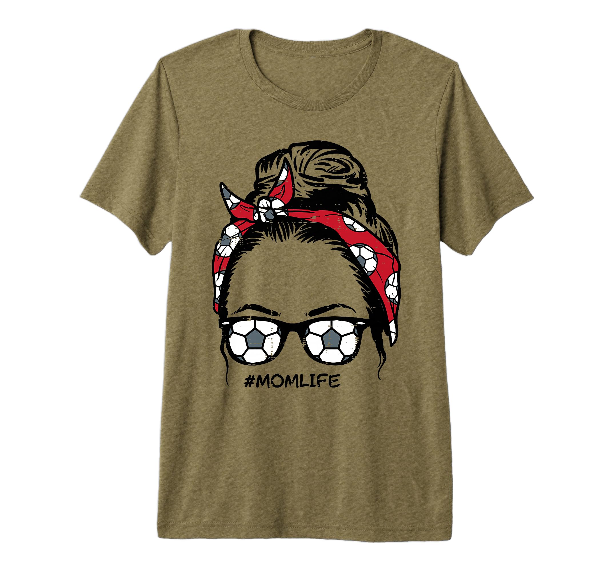 Soccer Bandana Sunglasses Mom Life T-Shirt - Novelty Apparel Men Women