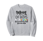 Mom Surrounded Balls Soccer Sweatshirt - Fun Novelty Design for Adults