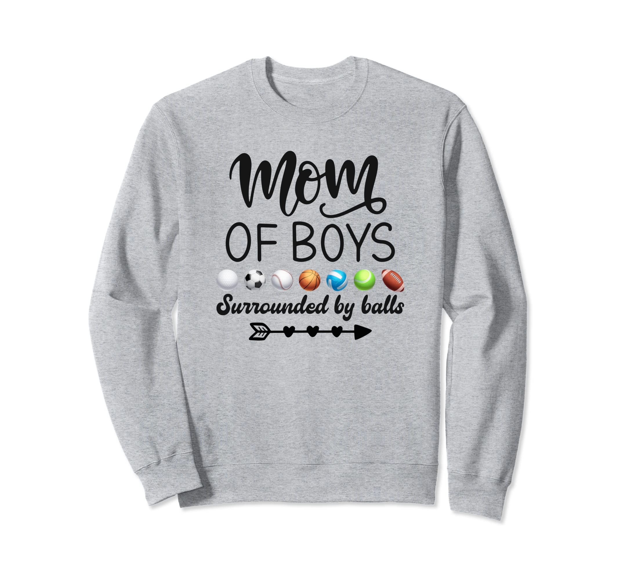 Mom Surrounded Balls Soccer Sweatshirt - Fun Novelty Design for Adults