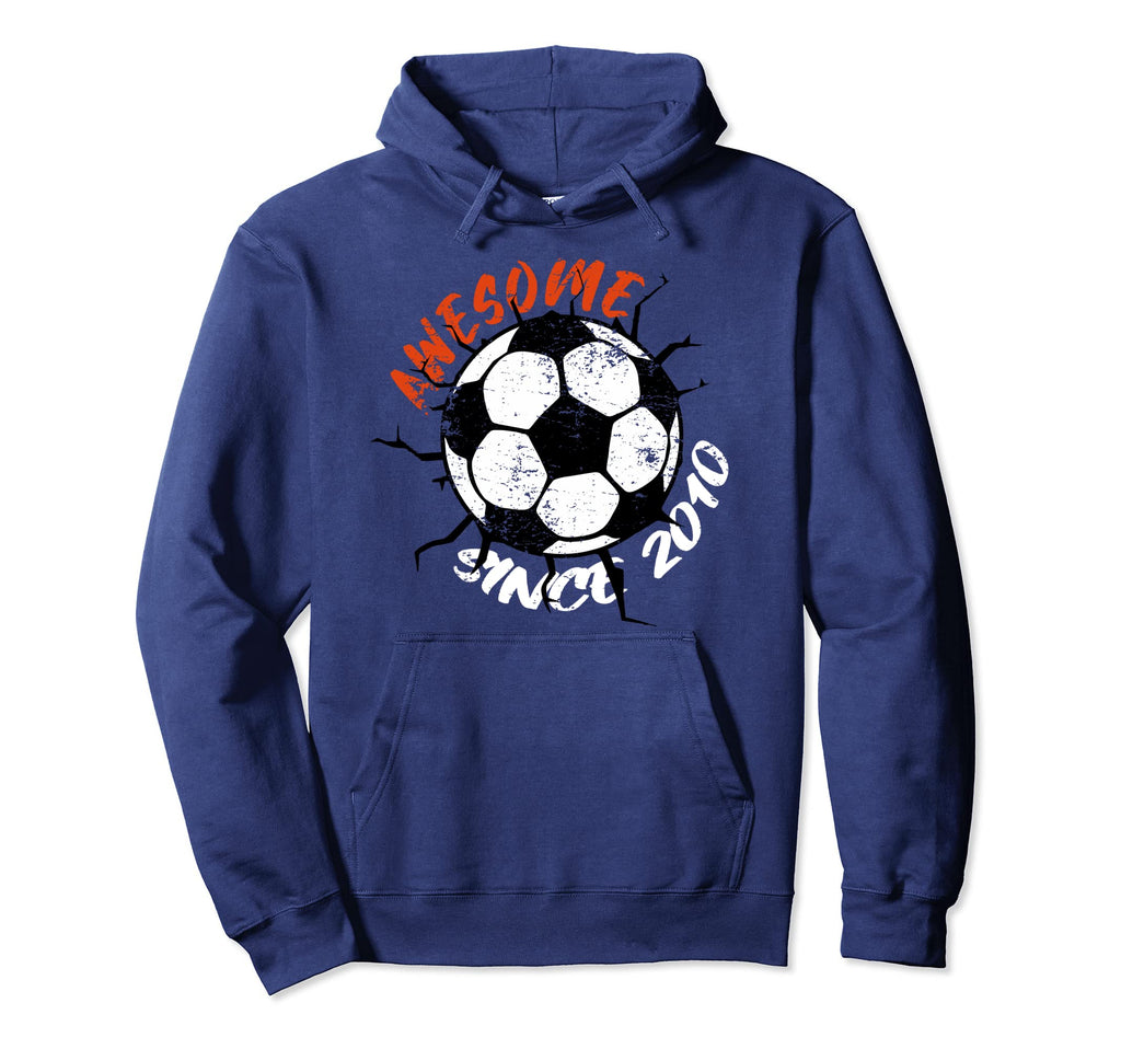 10Th Birthday 10 Years Old Soccer Player Hoodie - Unique Graphic Unisex