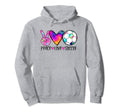 Peace Love Soccer Tie Dye Soccer Lovers Hoodie - Aesthetic Graphic Unisex