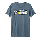 Softball Family Mom Dad Grandma Grandpa T-Shirt - Minimalist Print Unisex