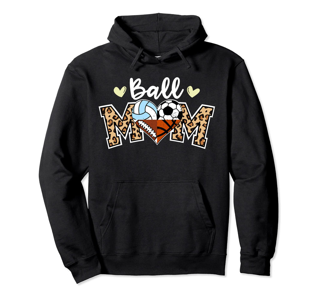Ball Mom Soccer Football Volleyball Hoodie - Streetwear Style for Adults