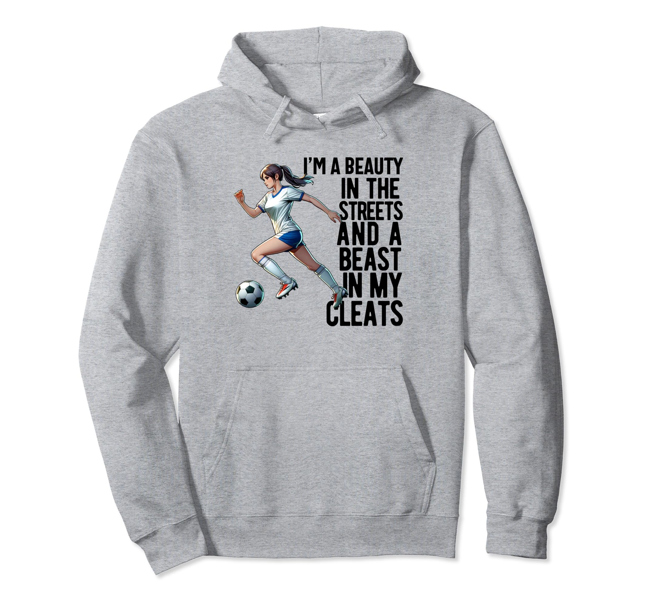 Im Beauty Streets Soccer Daughter Hoodie - Casual Everyday Wear Unisex