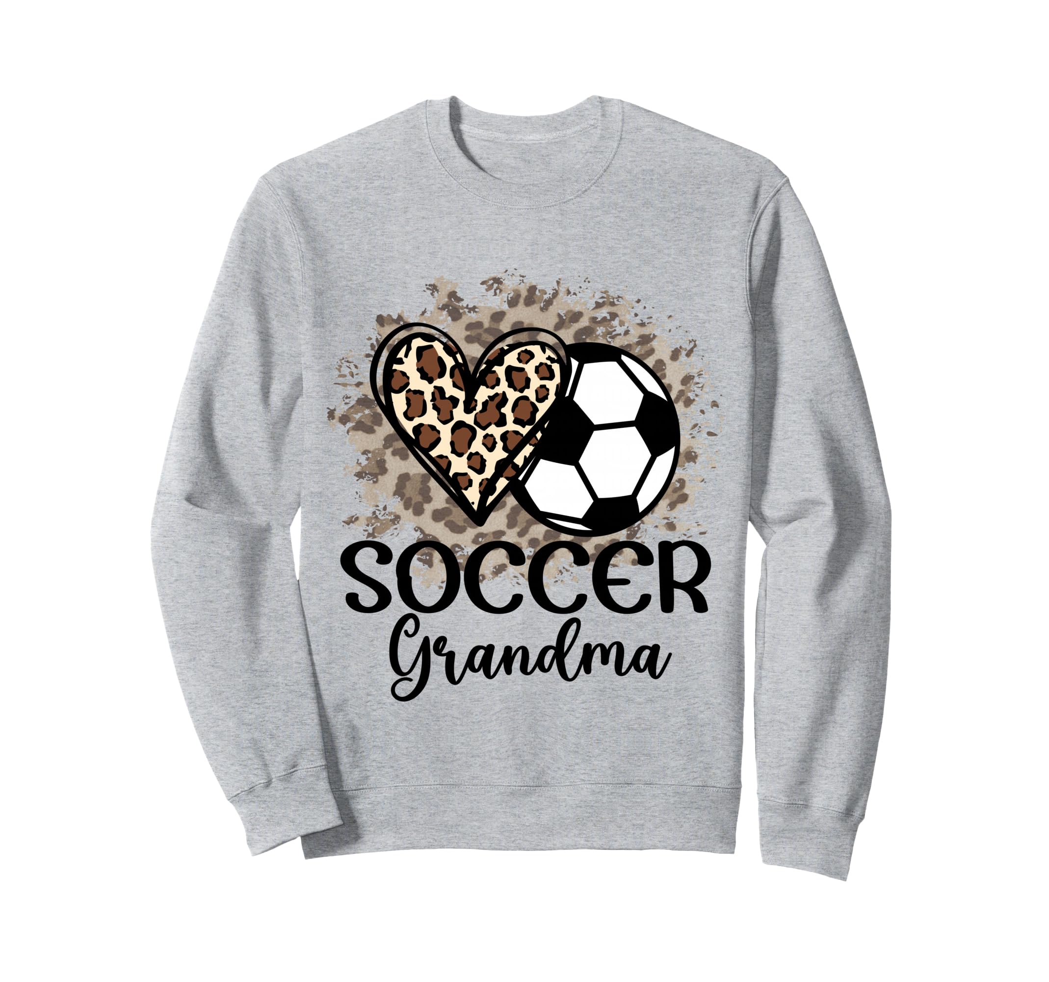 Soccer Grandma Funny Leopard Sweatshirt - Casual Everyday Wear for Adults