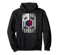 Half South Korean Flag American Inside Me Hoodie - Minimalist Print Unisex