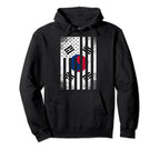 Half South Korean Flag American Inside Me Hoodie - Minimalist Print Unisex