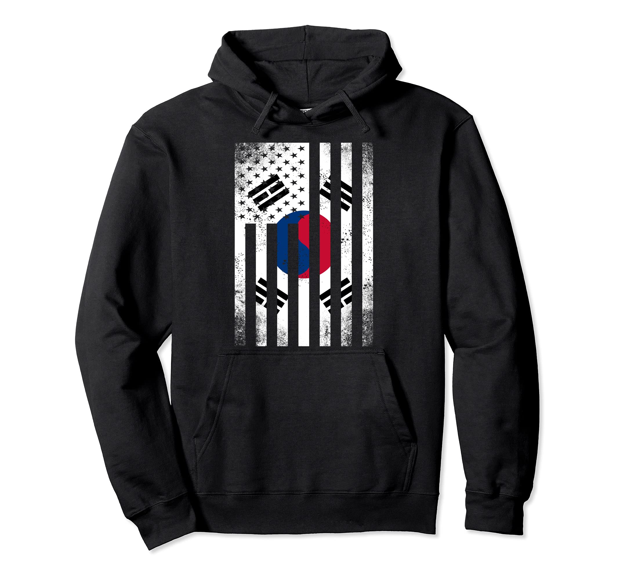 Half South Korean Flag American Inside Me Hoodie - Minimalist Print Unisex
