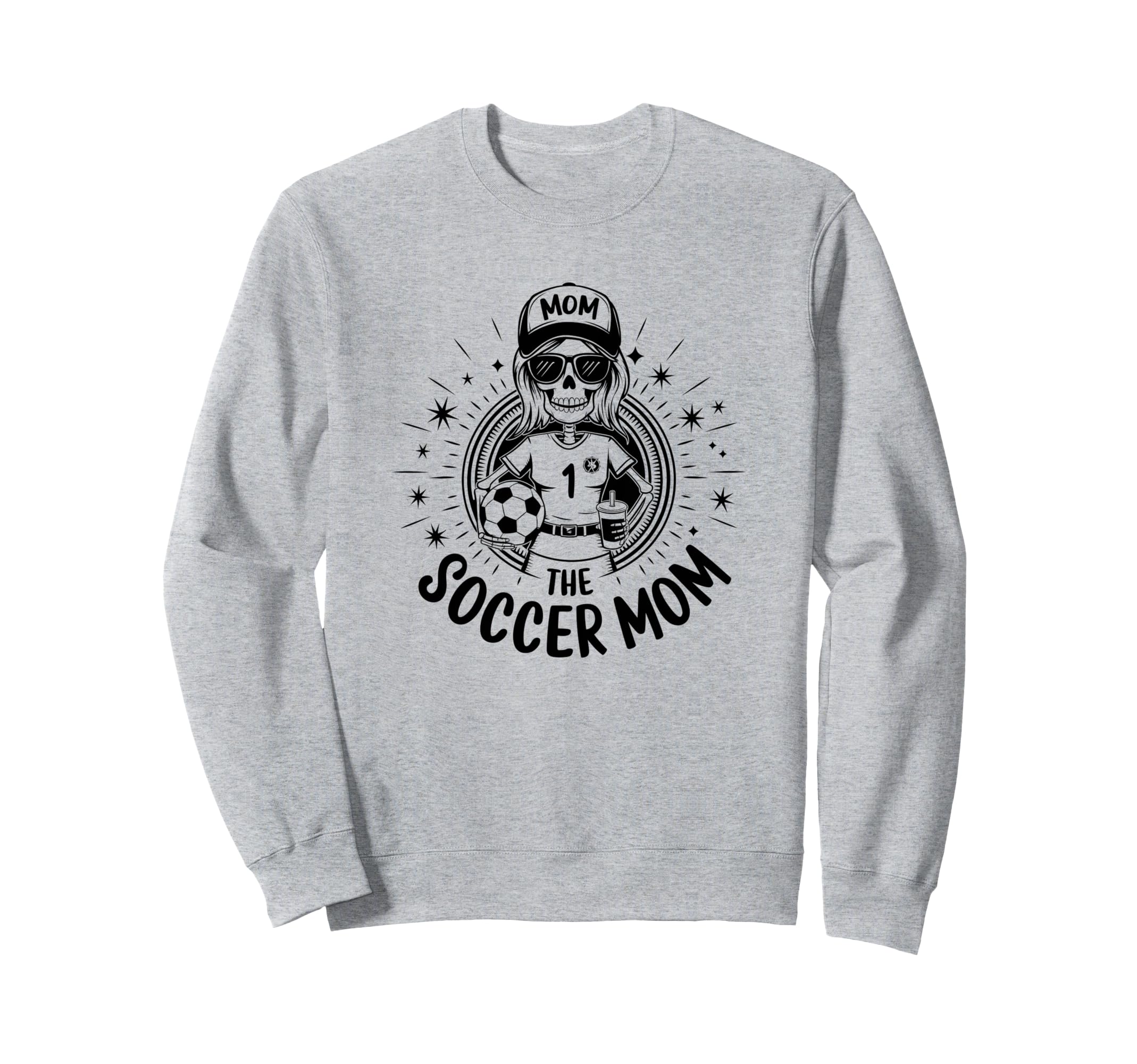Soccer Mom Skeletton Halloween Sweatshirt - Aesthetic Graphic Unisex