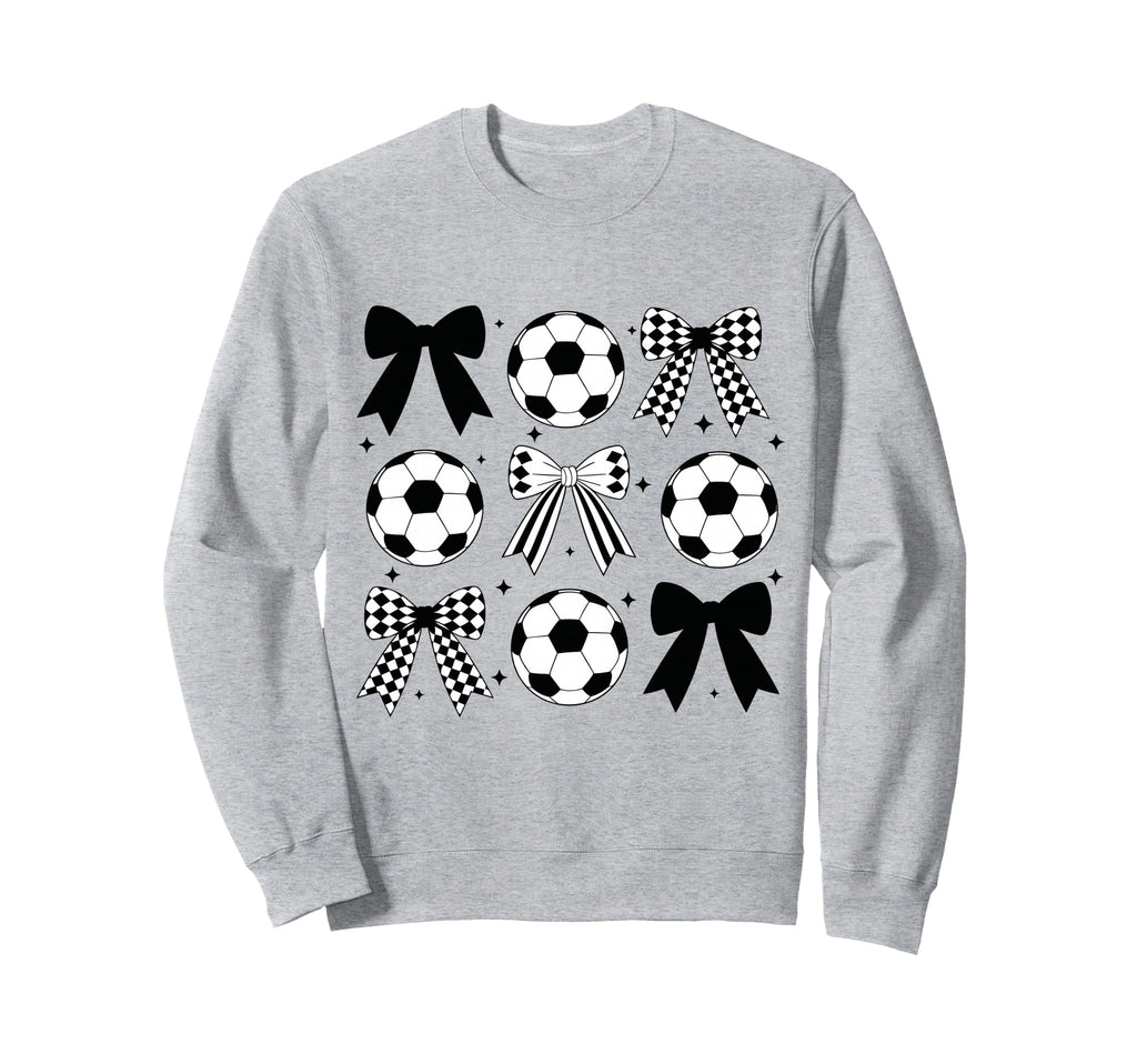 Soccer Coquette Bow Funny Coquette Sweatshirt - Aesthetic Graphic Unisex