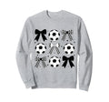 Soccer Coquette Bow Funny Coquette Sweatshirt - Aesthetic Graphic Unisex