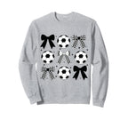 Soccer Coquette Bow Funny Coquette Sweatshirt - Aesthetic Graphic Unisex
