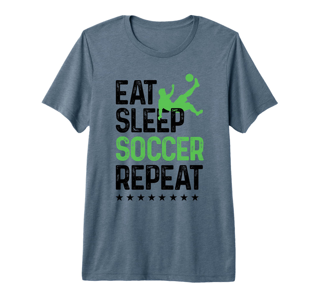 Eat Sleep Soccer Repeat Soccer Sports T-Shirt - Minimalist Print Men Women