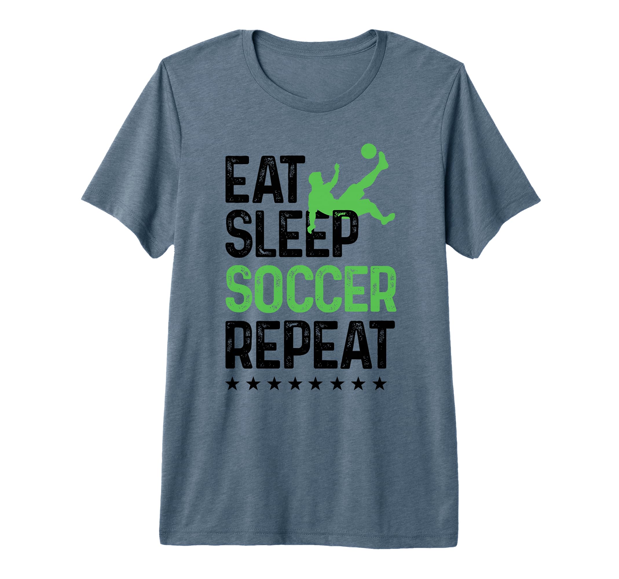 Eat Sleep Soccer Repeat Soccer Sports T-Shirt - Minimalist Print Men Women