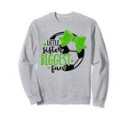 Little Sister Biggest Fan Soccer Sweatshirt - Fun Novelty Design Men Women