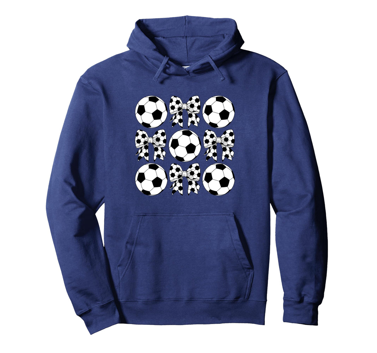 Womens Soccer Mama Coquette Bow Soccer Hoodie - Unique Graphic Men Women