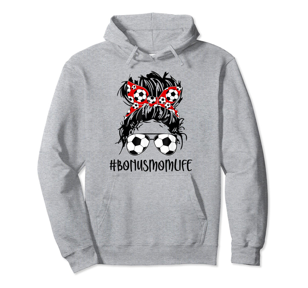 Bonus Mom Life Soccer Bonus Mom Hoodie - Minimalist Print for Adults