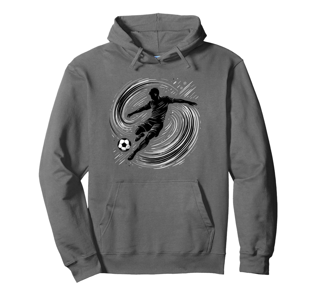 Powerful Soccer Kick And Teen Fans Hoodie - Fun Novelty Design for Adults
