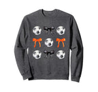 Basketballs Bows Soccer Player Sweatshirt - Custom Art Print Men Women