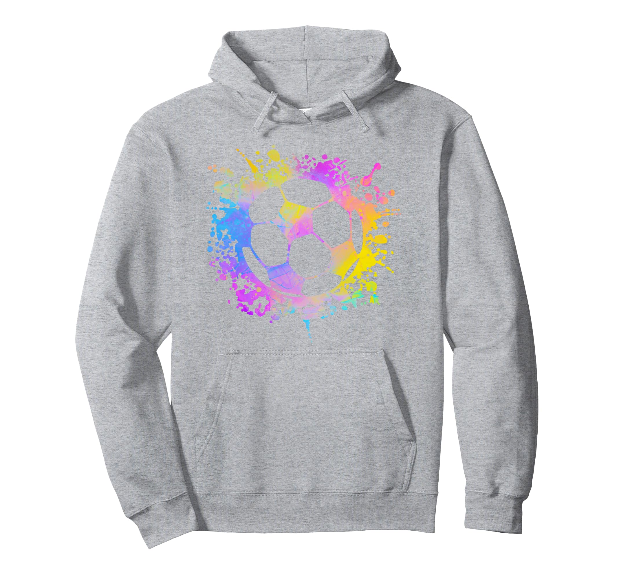 Soccer Ball Watercolor Paint Splashes Hoodie - Custom Art Print Men Women