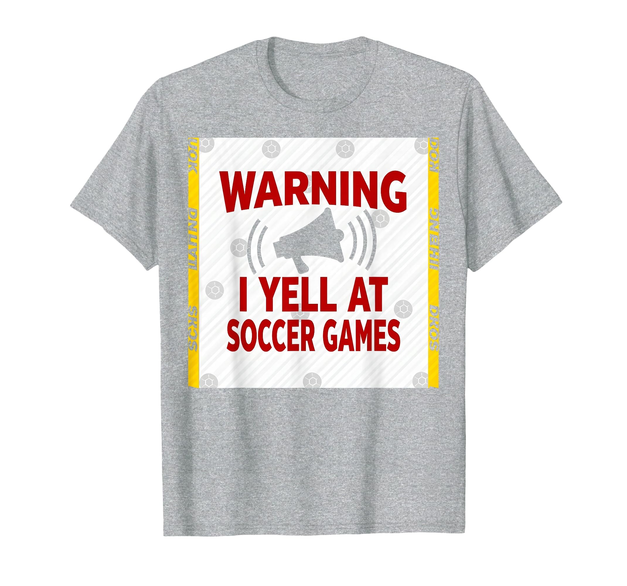 Warning I Yell Soccer Games Enthusiastic T-Shirt - Minimalist Print Unisex