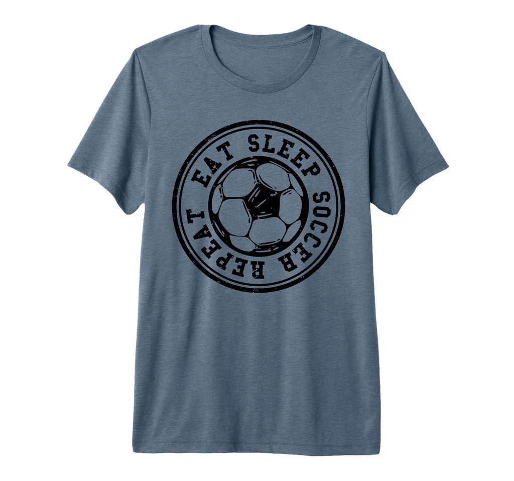 Eat Sleep Soccer Repeat Soccer Sports T-Shirt - Novelty Apparel Men Women