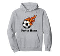 Soccer Mama Groovy Flames Soccer Hoodie - Casual Everyday Wear Men Women